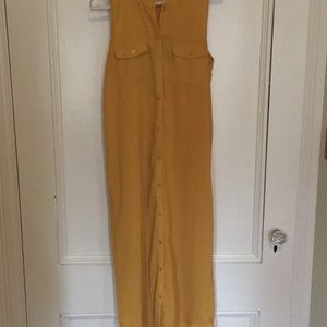 Yellow midi dress